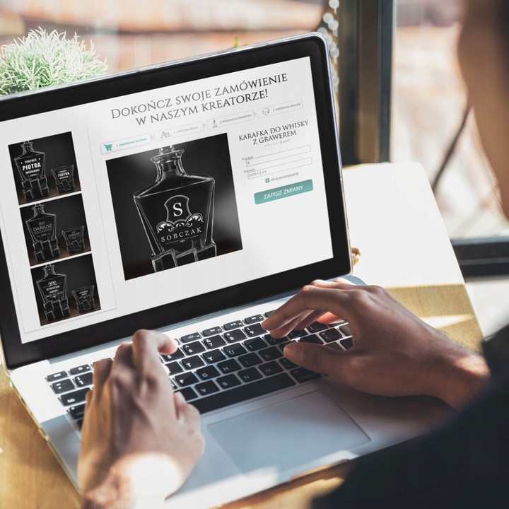 Zestaw Karafka 6 Szklanek do Whisky z Grawerem Prezent dla Faceta Urodziny