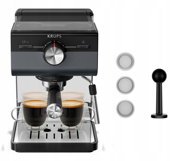 Ekspres kolbowy z dyszą spieniającą KRUPS Authentic+ C80 XP384G 15 bar