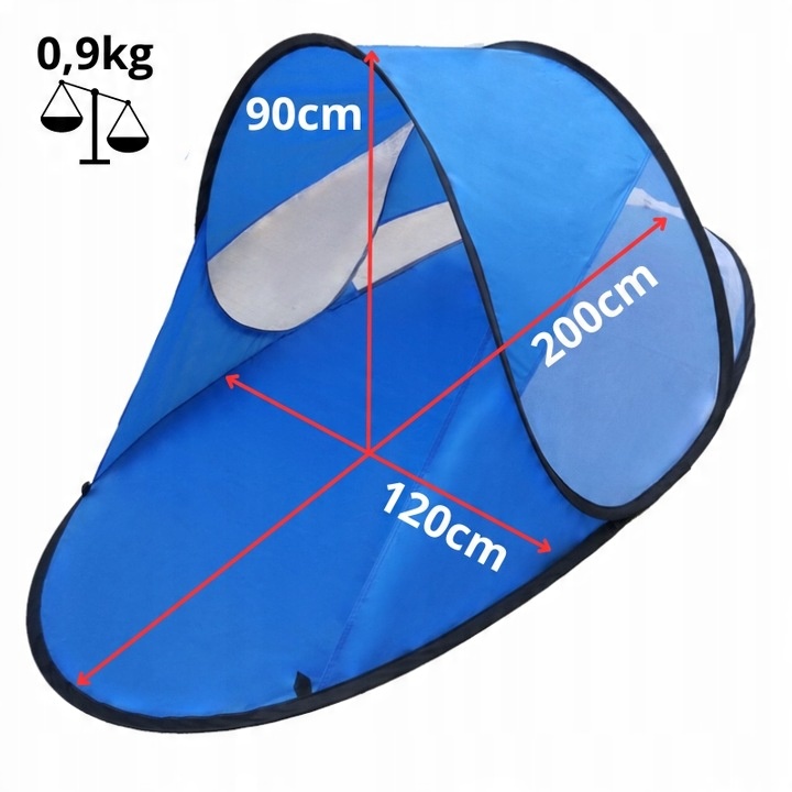 DUŻY NAMIOT PLAŻOWY SKŁADANY PRZENOŚNY PARAWAN SAMOROZKŁADAJĄCY DLA DZIECI