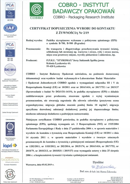 Termobox 36,8L pojemnik styropianowy LODÓWKA TERMO