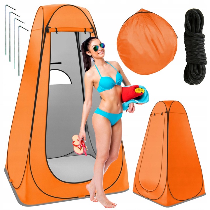 3W1 Namiot Plażowy Przebieralnia Toaleta WC Kabina Prysznic Kempingowy 185c