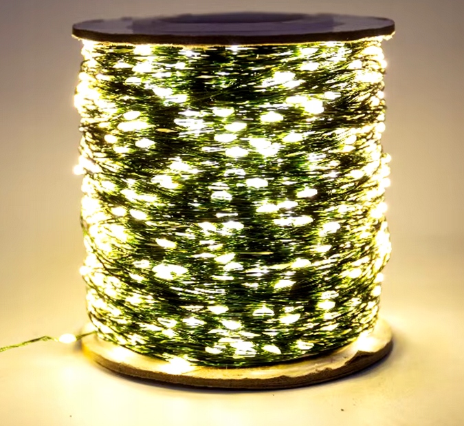 Lampki druciki mikro 500LED 50 METRÓW NA ZIELONYM KABLU