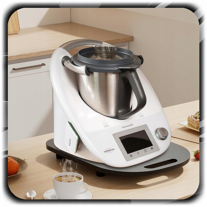 DESKA PODSTAWKA PODKŁADKA POD THERMOMIX TERMOMIX TERMOMIKS TM5 TM6 CZARNA