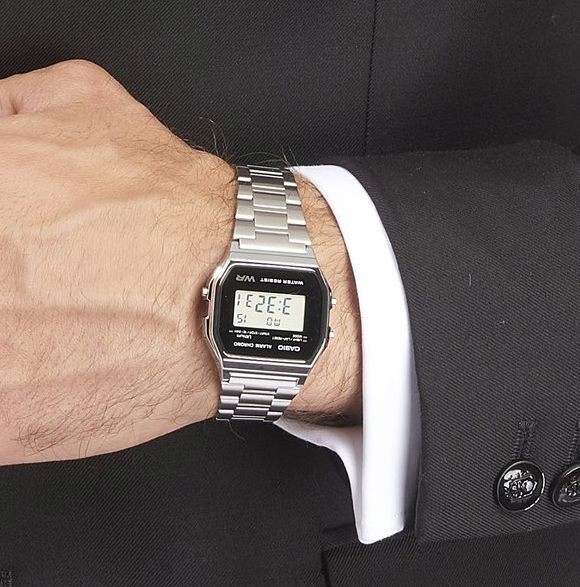 ORYGINALNY ZEGAREK VINTAGE CASIO A158WEA-1EF RETRO SPORT DIGITAL LED + BOX