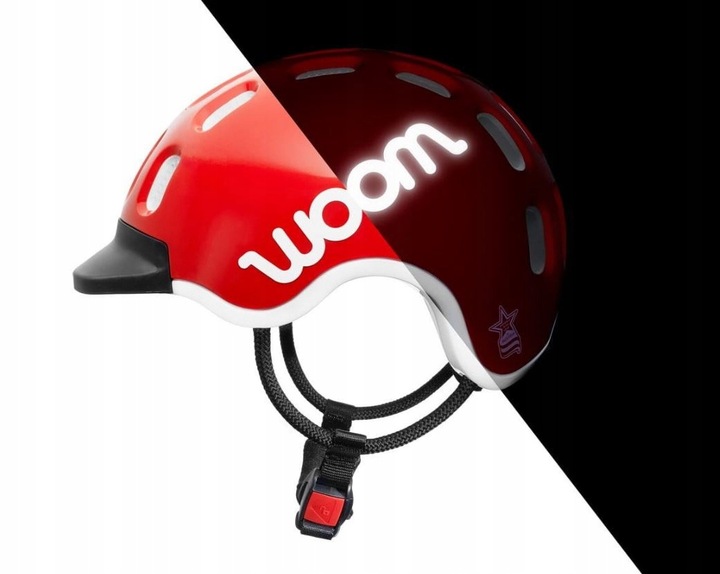 Kask rowerowy dla dzieci WOOM M 53-56 cm Czerwony