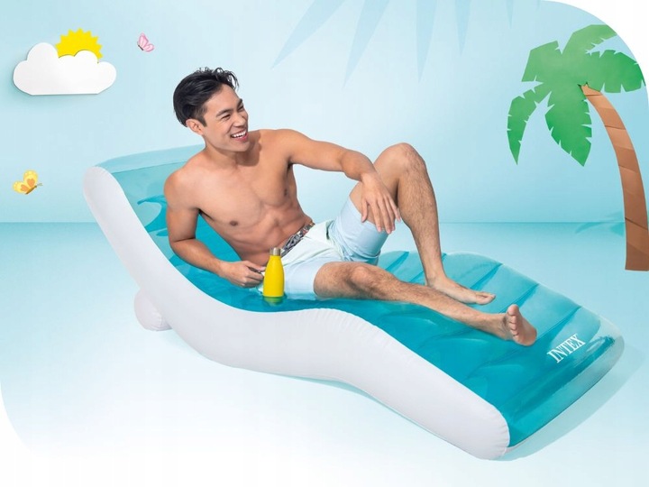 Materac do Pływania Dmuchany Fotel Leżak Plażowy Intex 56874 MODEL 2025