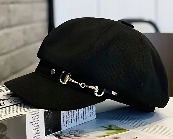 Stylowa Modna Czapka Z Daszkiem Czarna Jesienna Na Jesień Zimę Modna