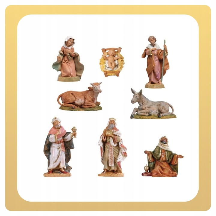 FIGURY DO SZOPKI BOŻONARODZENIOWEJ ŚWIĄTE ORYGINALNE FONTANINI 8 SZTUK 12CM