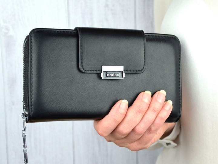 PORTFEL DAMSKI PODWÓJNY NA ZAMEK DUŻY organizer pojemny