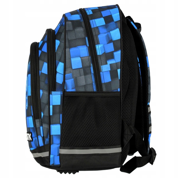 PLECAK SZKOLNY TORNISTER DLA CHŁOPCA PIKSELE NIEBIESKIE PADY W PAD PIXELE