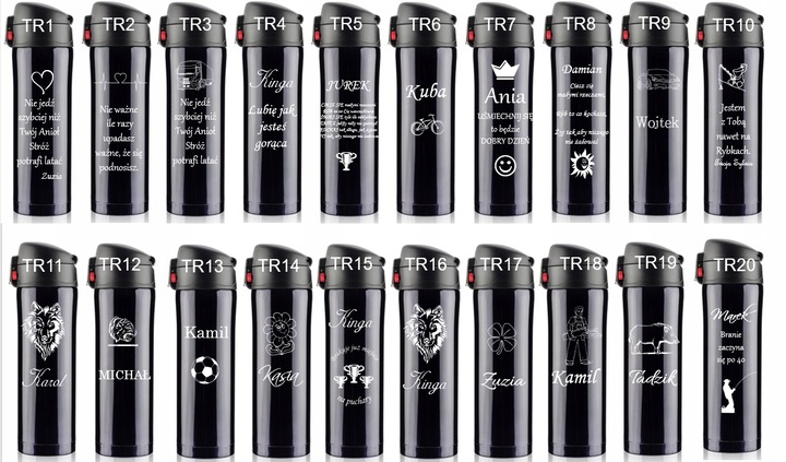 Kubek termiczny termos KIEROWCY + GRAWER prezent