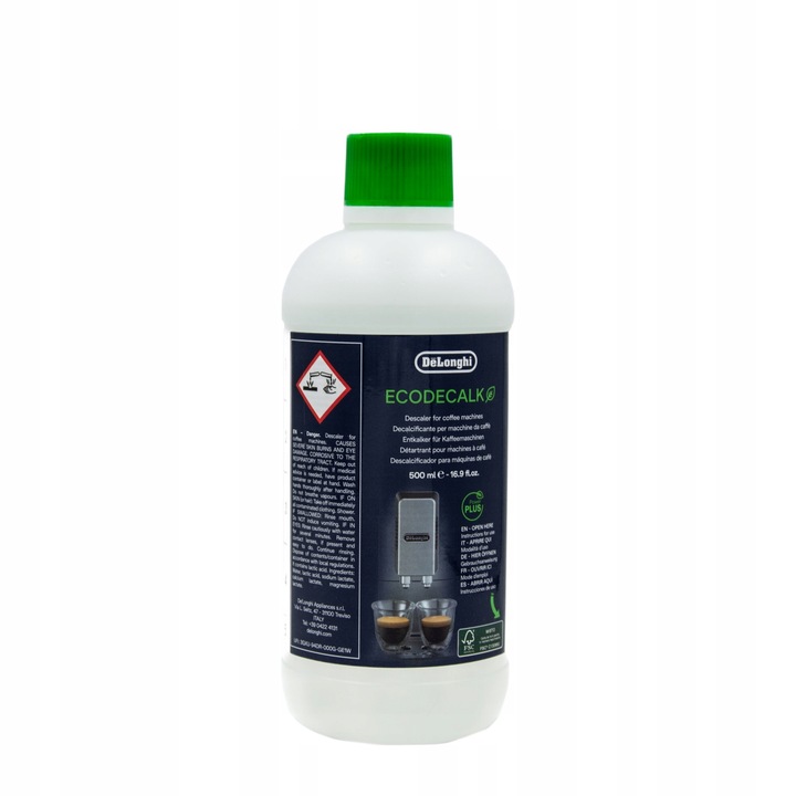 2 Filtr do Ekspresu Zamiennik Delonghi DLSC002 Odkamieniacz EcoDecalk 500ml