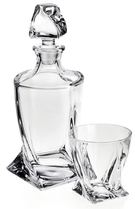 Karafka do whisky + szklanki zestaw na prezent urodziny komplet na alkohol