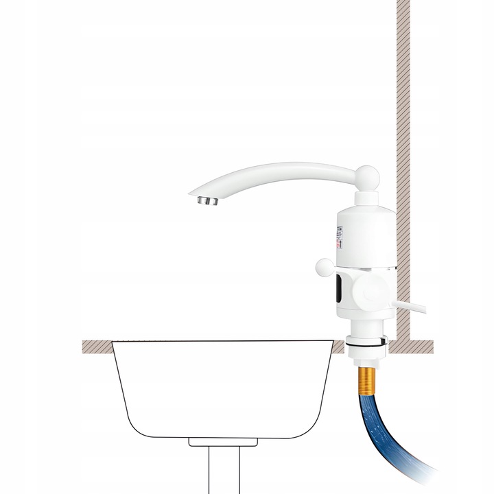 PODGRZEWACZ DO WODY PRZEPŁYWOWY 3000W ELEKTRYCZNY STOPNI WYŚWIETLACZ LCD