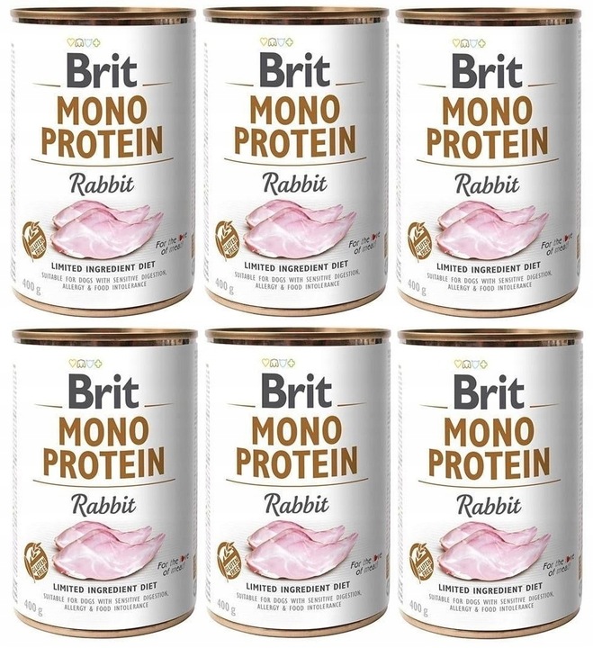 BRIT MONO PROTEIN RABBIT 6x400g karma mokra