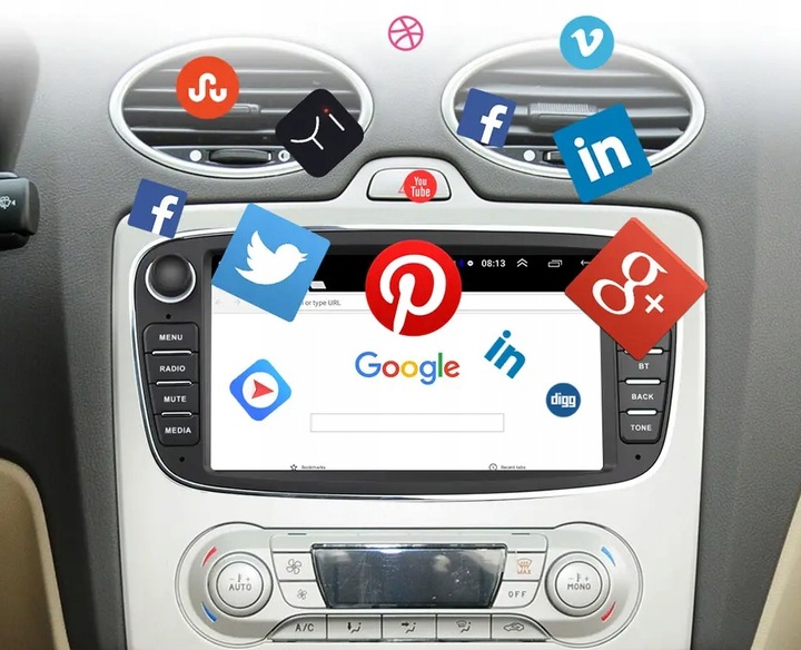 RADIO SAMOCHODOWE do FORD MONDEO MK4 FOCUS MK2 MK3 GALAXY S-MAX GPS ANDROID