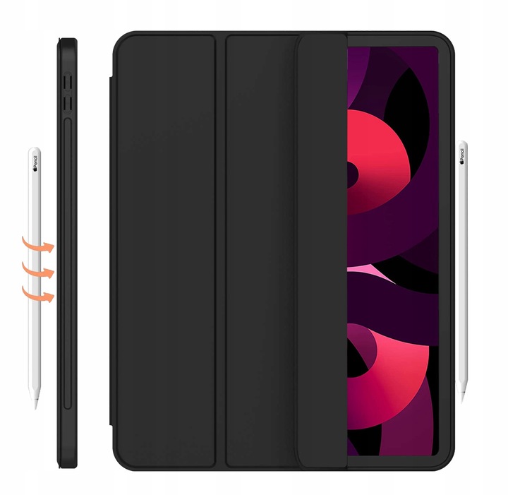 ETUI POKROWIEC CZARNY DO APPLE IPAD AIR 5 10.9'' 2022 A2589 A2591 A2588
