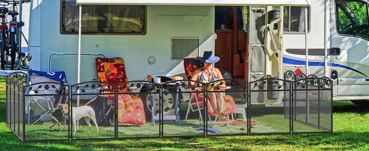 5 Paneli Wytrzymałe Metalowe Płotek Ogrodowy 110cm