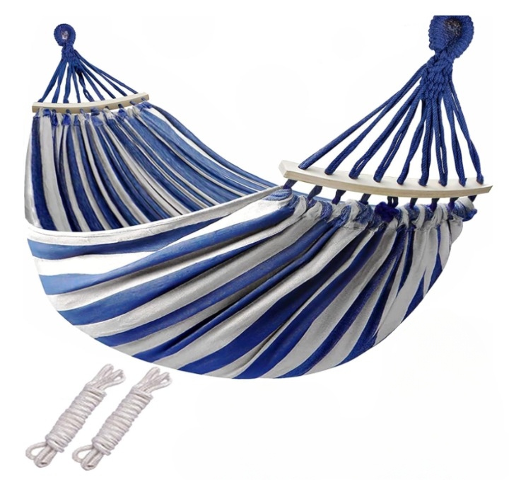 HAMAK OGRODOWY DWUOSOBOWY XXL 2 Osobowy Turystyczny Z DRĄŻKIEM DUŻY 250x150