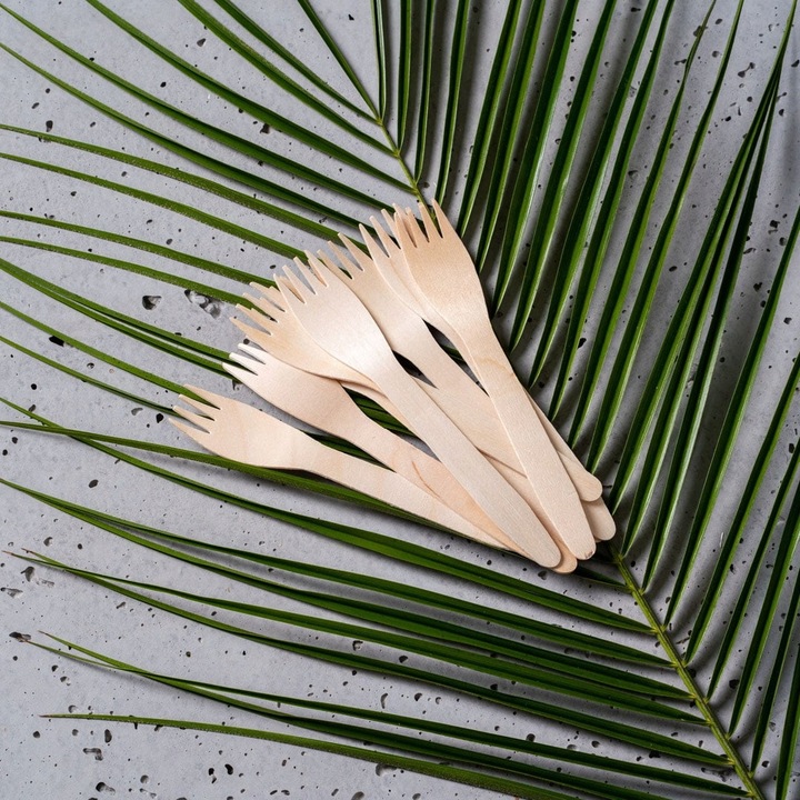 Zestaw z trzciny cukrowej kwadratowy brąz/12 osób