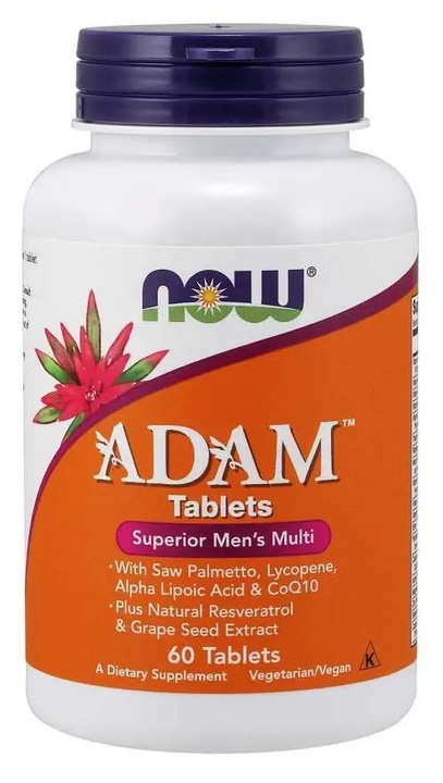 NOW FOODS USA ADAM 60T MULTIWITAMINA WITAMINY MINERAŁY
