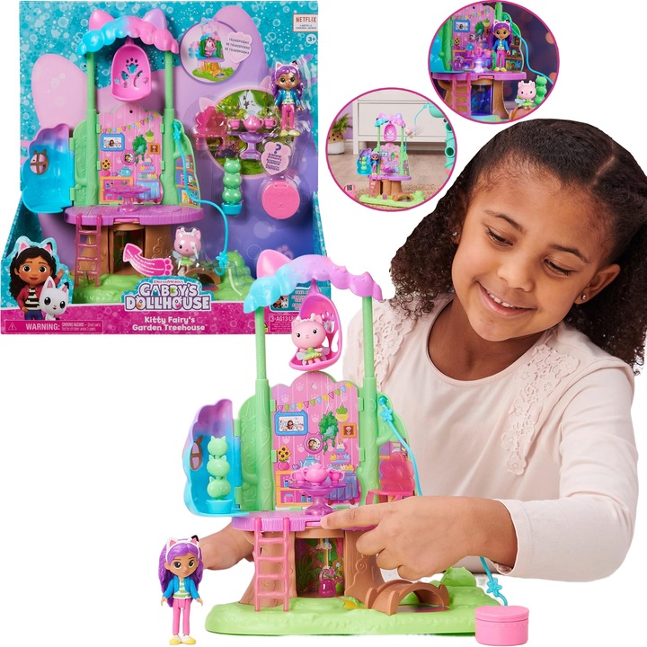 KOCI DOMEK GABI ZESTAW NA DRZEWIE Z HUŚTAWKĄ + FIGURKA WRÓŻKICIA I LALECZKA