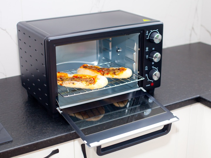 MINI PIEKARNIK ELEKTRYCZNY WOLNOSTOJĄCY 25L BERLINGER GRILL ROŻNO PRZENOŚNY