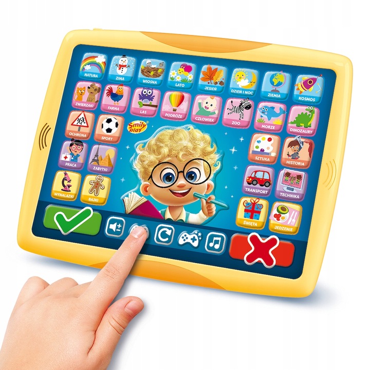 Smily Play SMART Tablet Młody Ekspert PYTANIA Zabawa PIOSENKI Zabawka