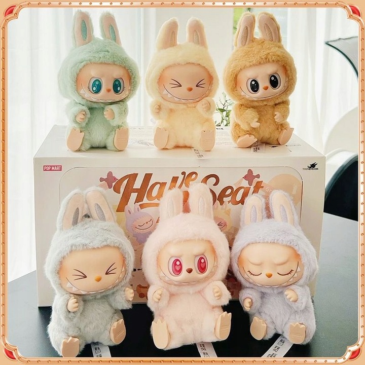 MASKOTKA LABUBU HAVE A SEAT ZESTAW 6 SZT LALKA BRELOK PLUSZAK NIESPODZIANKA