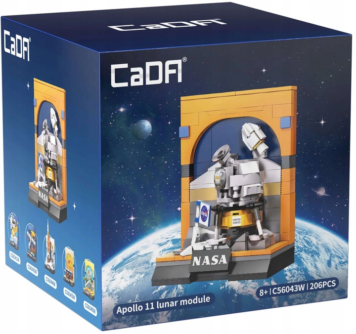 DUŻY ZESTAW KOSMICZNY KLOCKI KONSTRUKCYJNE CADA NASA WYSTAWA 1182 ELEMENTÓW