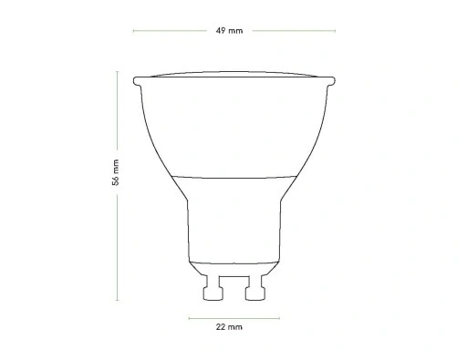 10x Żarówka LED GU10 5W 6500K biała zimna 400lm