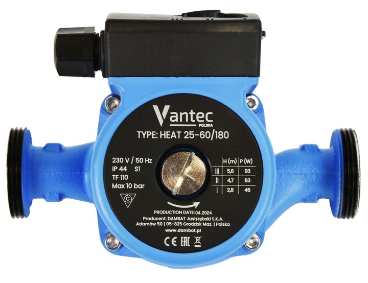 POMPA OBIEGOWA CYRKULACYJNA 3 BIEGOWA 25-60/180 SOLIDNA MOCNA WYDAJNA 25-6