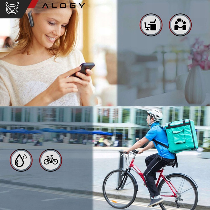 Słuchawka Bluetooth 5.1 Bezprzewodowa mikrofon Zestaw Słuchawkowy do rozmów