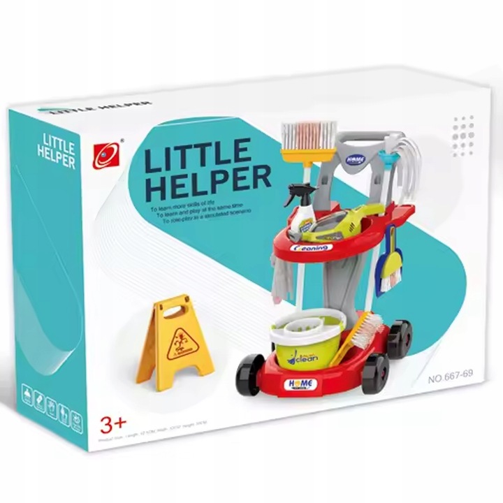 WÓZEK ZESTAW DO SPRZĄTANIA WIADERKO ODKURZACZ MOP DLA DZIECI MATADI