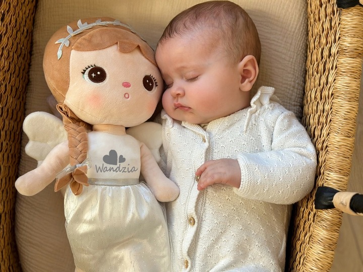 Prezent dla noworodka - LALKA Z METRYCZKĄ - Pamiątka na Chrzest - METOO 0+