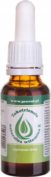 Tokotrienole w płynie naturalna witamina E 20ml 550 kropli Proved