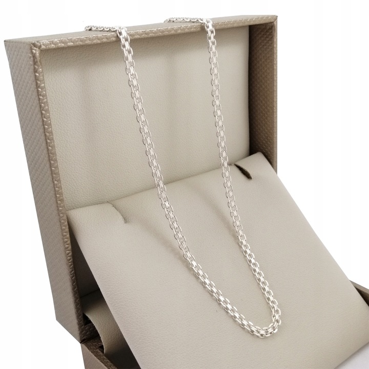 SREBRNY ŁAŃCUSZEK BISMARK 50cm/3mm pr 925 PREZENT