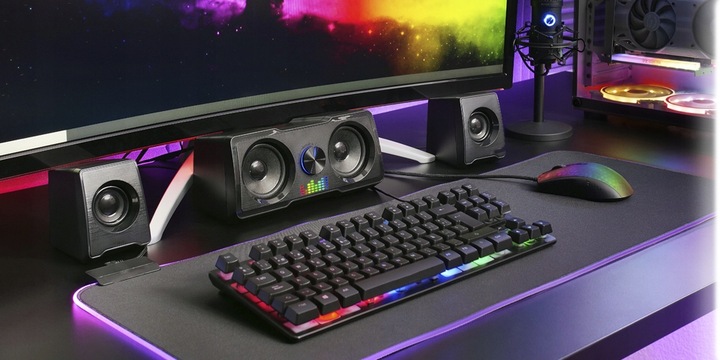 Głośniki Komputerowe 2 1 SOUNDWALL USB 16W LED RGB