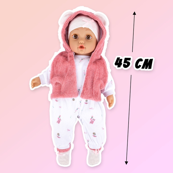 DUŻA LALKA BOBAS INTERAKTYWNA ŚPIEWA I MÓWI PO POLSKU 45CM