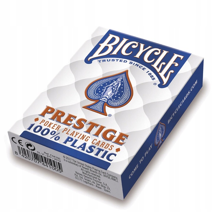 Karty plastikowe 100% do pokera Bicycle Prestige talia nr 1 na świecie