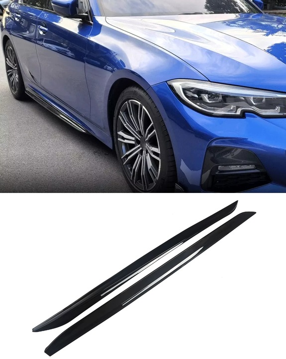 BMW G20 G21 M PAKIET CZARNY POŁYSK DOKŁADKI BOCZNE LISTWY PROGÓW MP STYLE