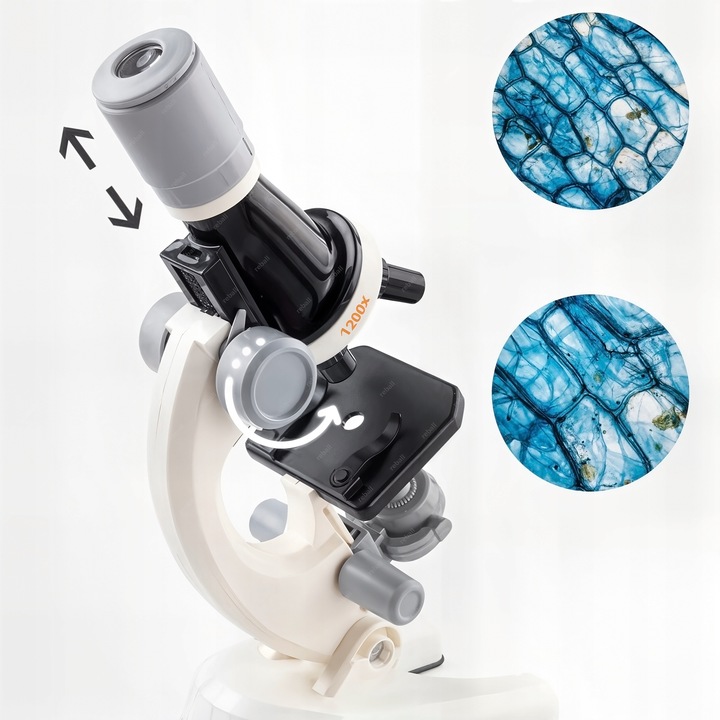 MIKROSKOP DLA DZIECI EDUKACYJNY 1200X +PREPARATY DO MIKROSKOPU ZESTAW 13szt