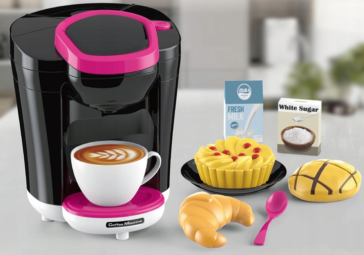 Ekspres Do Kawy Zabawkowy Dla Dzieci Zestaw AGD Akcesoria Zabawka Prezent