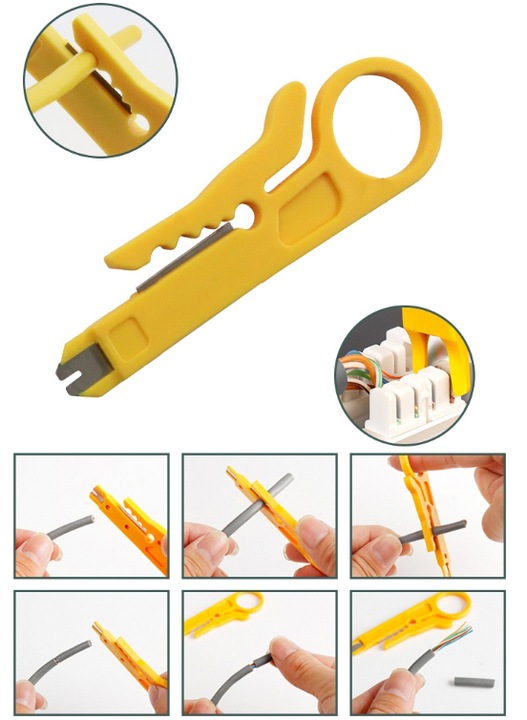 TESTER KABLI SIECIOWYCH WTYK RJ45 ZESTAW NARZĘDZI ŚCIĄGACZ ZACISKARKA LAN3