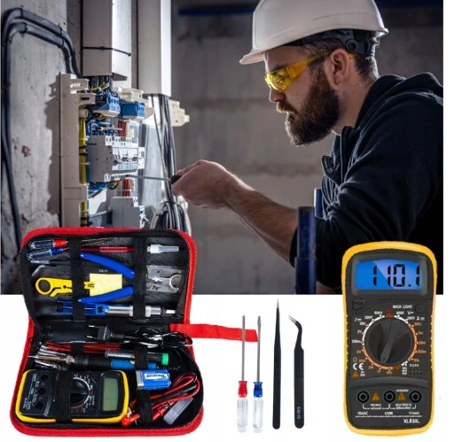 Lutownica ZESTAW NARZĘDZI Multimetr 40 ELEMENTÓW SOLIDNY + GRATIS HAMAK