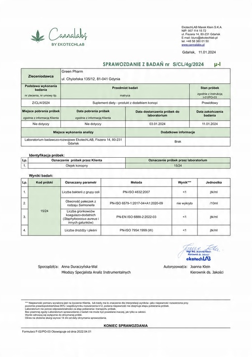 Olejek CBD 3% 11ml | Dla Zwierzat | Dla Psa| Dla Kota | Weterynaryjny