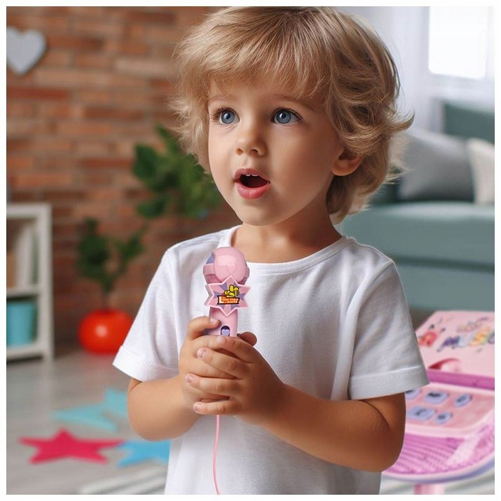 ZESTAW KARAOKE DLA DZIECI ODTWARZACZ MP3 MIKROFON STATYW NN KSET