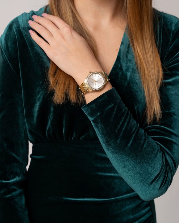 Zegarek damski Paul Lorens 9656B3-3D1 ELEGANCKI Z CYRKONIAMI + BOX