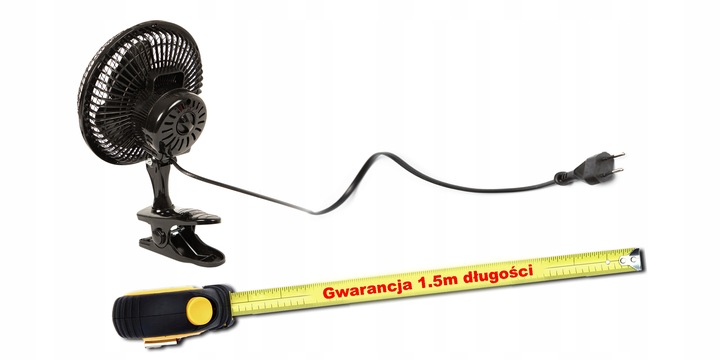 WENTYLATOR WIATRAK BIURKOWY KLIPS STOJAK REGULACJA 2 TRYBY 25W CICHY ZESTAW