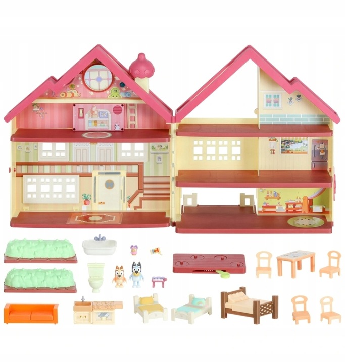 MOOSE TOYS BLUEY NIESAMOWITY DOM ZE ŚWIATŁEM I DŹWIĘKIEM DEMEK Z FIGURKAMI